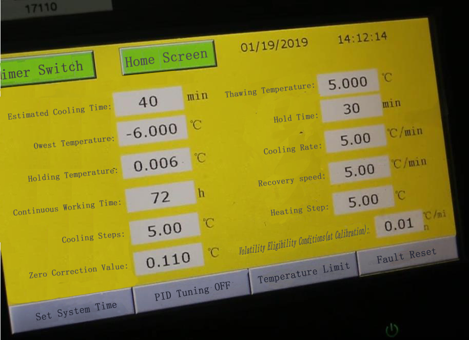 Triple Point of Water Maintenance Bath Operation interface